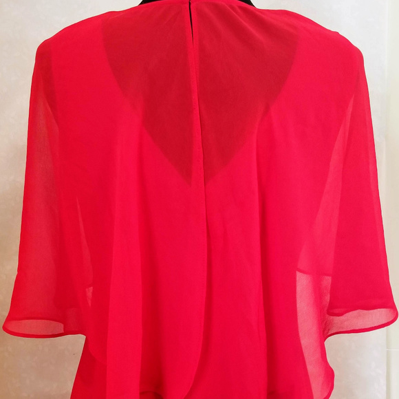 Lauren Ralph Lauren Georgette Gown Parlor - Red - Picture 5 of 8